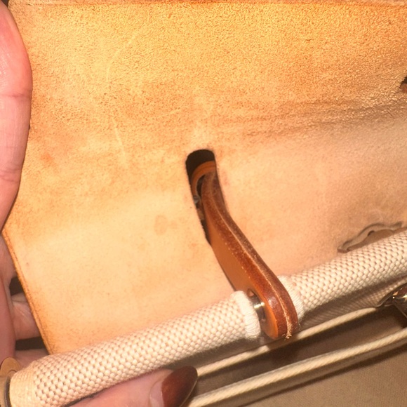 Pre-loved Hermès Vintage Herbag Bag 31 Beige - Picture 9 of 11